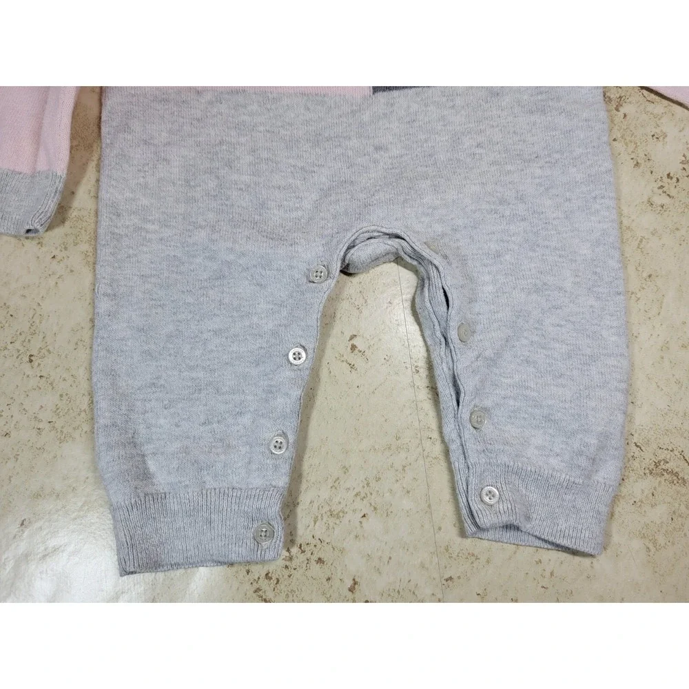 Baby Gap One Piece Cotton Color Blocked House Heart Stripes Button Crotch 3-6 mo
